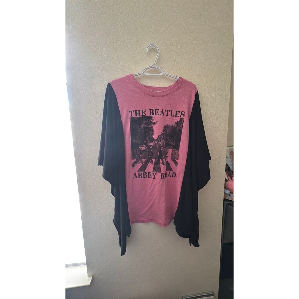 Upcycled Rework The Beatles Band T Shirt Boho Chic